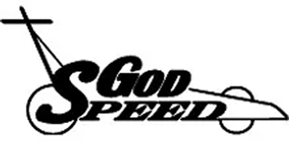 Helicopter and car in Godspeed logo.