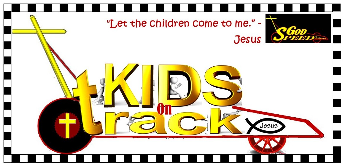 Kids on Track logo with checkered border
